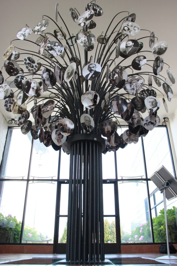 Roots and Leaves Tree in lobby